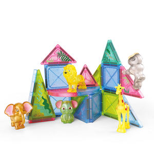 Ensemble <span class=keywords><strong>de</strong></span> jouets animaux magnétiques en plastique, blocs <span class=keywords><strong>de</strong></span> <span class=keywords><strong>construction</strong></span> pour adultes et tout-petits - Product Image 1