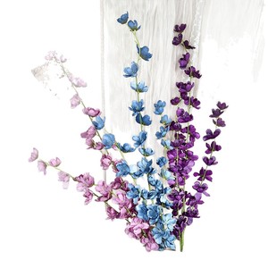 Fleurs artificielles en soie mélangée Delphinium pour mariage, décoration intérieure, accessoires de photographie extérieure, moulage par injection - Product Image 5