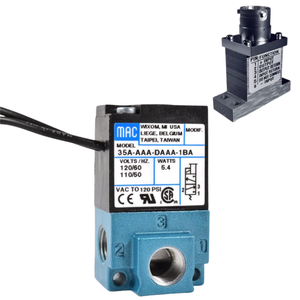Solenoides à trois voies série 200 | Précision de réponse de 0,15 ms | Durée de vie de 100 millions de cycles | Sceau en céramique | IP67 Série 200 MAC Série 200 I - Product Image 3