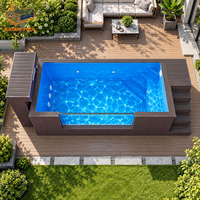 Piscine hors sol en fibre de verre sur mesure pour la famille, grande piscine de jardin, spa aquatique extérieur pour le plaisir aquatique