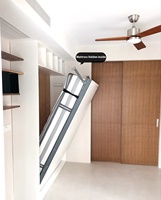 Lit d'hôtel extensible et peu encombrant avec fenêtre murale et armoire dissimulée - Mobilier de chambre moderne