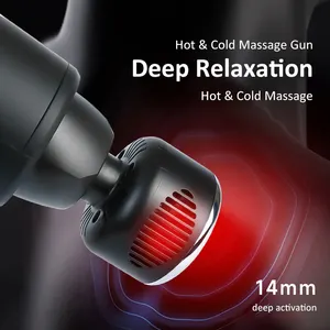 High Quality Professional Pistole Muscle Fascia Massage Gun Hot Heated Compress Cold Massage Head Sports Massage Gun