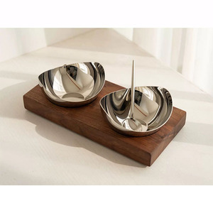 Trang Chủ Trang Trí Phục Vụ Kẹo Khay Thép Không Gỉ Trái Cây Khô Tấm Phục Vụ Khay Thép Không Gỉ Bằng Gỗ Trái Cây Bát - Product Image 4