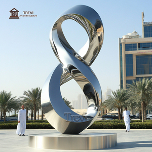 Statue en métal miroir au design personnalisé <span class=keywords><strong>Sculpture</strong></span> d'extérieur à grande échelle en acier inoxydable - Product Image 2