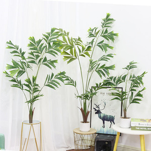 <span class=keywords><strong>Chrysalidocarpus</strong></span> <span class=keywords><strong>Lutescens</strong></span> Bonsai Interior Artificial Fish Tail Palma Planta Ornamento Verde Decoración de pie - Product Image 2