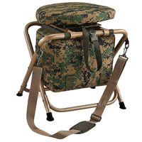 Fauteuil pivotant camouflage moderne en gros avec glacière et sac de rangement - Mobilier d'extérieur pliable, durable et stable pour la pêche/la plage
