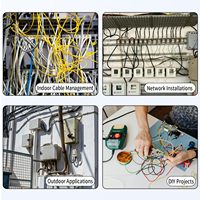 Kit d'assortiment de 375 attaches pour câbles, attaches de différentes tailles pour la fixation des fils, tailles et emballages personnalisables pour la vente en gros