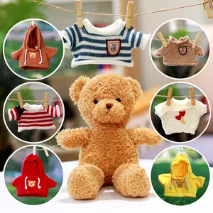 Plush Toy Accessories Sweater 20cm 30cm Teddy Bear Clothes Knitted T-shirt For Stuffed Teddy Bear Scarf