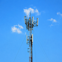 Tour de signalisation radio WiFi Internet à quatre poteaux de 60 m en acier galvanisé, antenne micro-ondes, équipement de transmission télécom