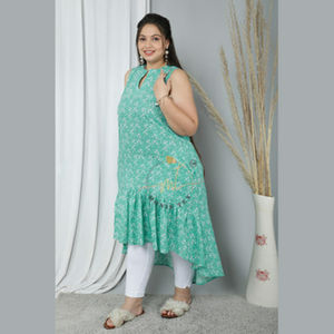 Vestido maxi informal para mujer, diseño con corte en C, sin mangas, cuello mandarín, cintura baja, transpirable y ecológico. - Product Image 2