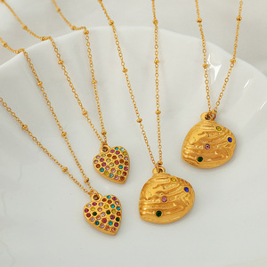 สร้อยคอรูปหัวใจประดับมุกน้ำจืดพร้อมจี้เปลือกหอยสีทอง เกรด AA ดีไซน์ฝังแบบไมโคร เหมาะสำหรับใส่ทุกวัน - Product Image 4