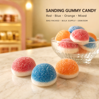 Resealable Bulk Pack Sanding Sugar Gummies Mixed Colors Chewy Fruit Flavor Custom Label OEM ODM MOQ Flexible Wholesale Candy