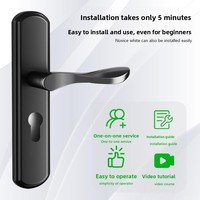 Serrure de porte de chambre silencieuse, finition polie, usage domestique ; Conception universelle pour portes principales/bois/interieur ; Fixation magnétique réglable