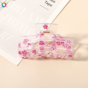 Mollette di tendenza per bambini alla moda semplici mollette in resina di perle di lusso vendita calda all'ingrosso stile dolce in plastica in lega di metallo - Product Image 1