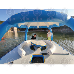 Plateforme <span class=keywords><strong>de</strong></span> pêche flottante en PVC Voyager, ponton gonflable pour bateau, plateforme flottante gonflable Island Hopper pour le divertissement - Product Image 4