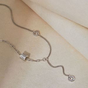 สร้อยคอจี้เพชรสังเคราะห์สังเคราะห์5A ดีไซน์เรียบง่ายทันสมัยของ Dylam - Product Image 4