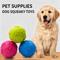 Jouet à mâcher interactif classique et écologique en TPR, 6 cm de diamètre, petite balle élastique à mâcher pour chien