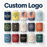 Porte-bouteille isotherme en néoprène avec logo personnalisé pour canettes de bière, idéal pour les fêtes et événements en plein air, cadeau promotionnel