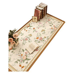 Luxury Floral Leather Desk Mat <b>Rectangle</b> Waterproof Writing Table Pad Customizable Size - Product Image 5