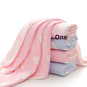 <span class=keywords><strong>Serviette</strong></span> de bain en mousseline jacquard 6 couches personnalisable en coton pour bébés et enfants, 120*150cm, couverture de maternelle - Product Image 5