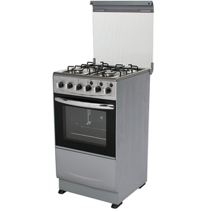 Vente chaude autonome 50x50cm barbecue gris argenté 4 brûleurs à gaz avec four de boulangerie pour GPL - Product Image 1