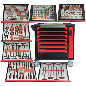 CE 296 Pcs Too Cabinet With Stainless Steel <strong>Roller</strong> <strong>Tool</strong> Chest/Cart/<strong>Box</strong> with <strong>Tools</strong> for Automotive Repair Juego De Herramientas - Product Image 1