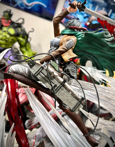 Estatua GK Personalizada Ataque a los Titanes Mikasa vs. Titán Femenino, Figura de Anime para Coleccionistas, Material de Resina, Edición Limitada, Pieza de Exhibición - Product Image 4