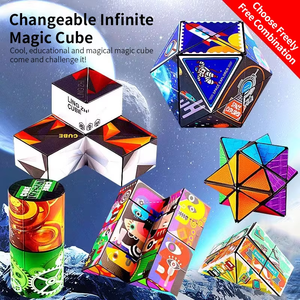 Colore su misura 3D assemblaggio Puzzle cubo giocattolo di plastica cubo di trasformazione magnetico <span class=keywords><strong>infinito</strong></span> CubeUnisex per i bambini regalo - Product Image 6