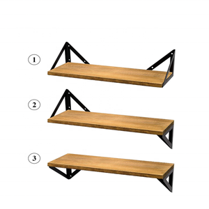 Mensole Galleggianti da <span class=keywords><strong>Parete</strong></span> 3 Pezzi in Legno Antico Convertibile, Scaffale in Legno Massello per Soggiorno, Ingresso, Supermercato - Product Image 3
