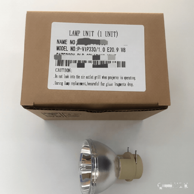 P-VIP330/1.0 E20.9 V8 OEM Projector Bulb Lamp Unit Quartz Glass & Metal 330W High Brightness Long Lifespan New Original