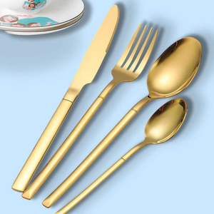 Ensemble de couverts en acier inoxydable, couteau, fourchette et cuillère, style occidental, pour cuisine, restaurant, hôtel. - Product Image 1