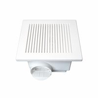 Ventilateur d'extraction de plafond domestique 120V 60Hz 35W en plastique 42dB pour salle de bain, avec lamelles horizontales et grille amovible