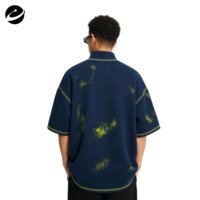 T-shirt en coton 100% surdimensionné à coutures contrastées, personnalisé, OEM, XUCHANG, tricot gaufré épais, t-shirt imprimé pour homme