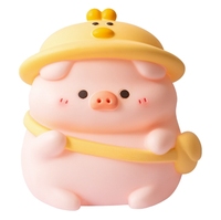 Dudu Cochon Tirelire Jouet de Dessin Animé pour Enfant Poupée en Vinyle Anti-goutte Tirelire Grande Capacité Peut Stocker les Cadeaux Souhaitables