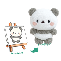 Peluche super douce personnalisée avec doublure en polyester et coton PP, fabrication OEM