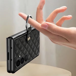 เคสโทรศัพท์หนัง PU ชุบเคลือบแบบธุรกิจสำหรับ Samsung Z Fold 8 3 4 5 6 7 พร้อมวงแหวน ป้องกันหน้าจอ กันกระแทก - Product Image 2