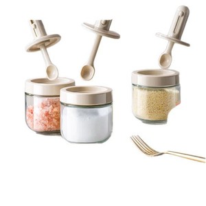 Bear Telescopic Seasoning Jar CX-W0080 Food Grade Glass With Plastic Lid For <b>Kitchen</b> <b>Storage</b> - Product Image 3