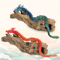Figurine de Dragon Chinois Imprimée en 3D Personnalisée, Articulations Mobiles Oscillantes, Modèle Jouet Ornement, Vente en Gros