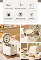 Olla Arrocera Inteligente Digital de 2.5L con Pantalla Táctil LED, Multifunción, Eléctrica, con Función para Mantener el Calor y Cocción Rápida