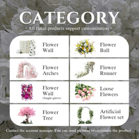 Mur de fleurs artificielles en soie de luxe réaliste Sunwedding 2025 pour décorations de mariage en gros