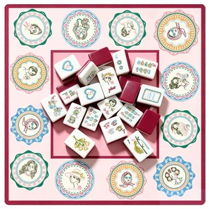 <span class=keywords><strong>Gioco</strong></span> da Tavolo di Lusso per Signore, Regalo Mahjong Americano a 3 Livelli in Acrilico con 160 Tessere, Tema Tè del Pomeriggio, Personalizzabile OEM, Regalo per le Feste - Product Image 3