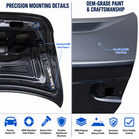 Couvercle de coffre pour Mercedes Classe E W213 Berline Châssis 213 OE 2137507200 2016-2023 Acier apprêté prêt à peindre Ajustement parfait