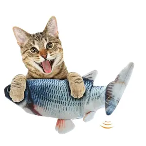 Simulation USB Electric Fish Katzen spielzeug Interaktives Bewegen Tanzen Katzenminze Fischs pielzeug