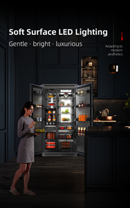Réfrigérateur double porte française encastrable portable sans givre de haute qualité 455L en acier inoxydable, économe en énergie, pour usage domestique et hôtelier - Product Image 4