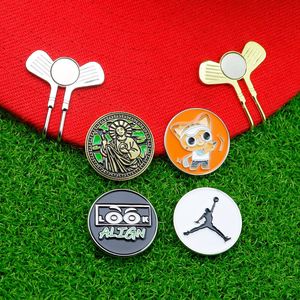 Nouveau marqueur de golf en métal émaillé en forme de boule, peinture cuite au four, avec design créatif style queue de billard, clip magnétique pour casquette, disponible en stock - Product Image 2