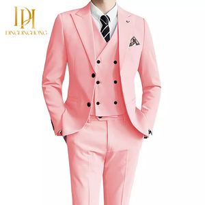 Conjunto de <span class=keywords><strong>Traje</strong></span> de Boda de Tres Piezas en Colores Mixtos, <span class=keywords><strong>Traje</strong></span> Casual Elegante para Hombre, Ropa para Banquete de Boda - Product Image 5