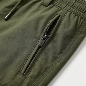 Shorts cargo en nylon tissé pour homme, séchage rapide, taille élastique, cordon de serrage, passants de ceinture, poche zippée, pour activités de plein air, voyage et randonnée - Product Image 6