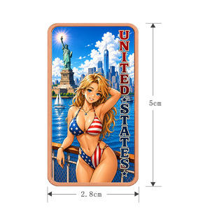 Vente en gros de lingots de cuivre 1oz .999 fin, imprimés couleur UV, 8 styles drapeaux nationaux, motifs bikini et beauté, pour collection, souvenir et cadeau - Product Image 3