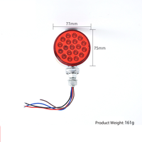 12V 24V LED feux arrière de remorque 3 pouces rond Double face rouge ambre camion feux de recul feu de position