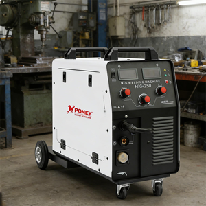 Machine à souder MIG industrielle 250A double tension 220V/380V avec roues - MIG/MAG/Flux & MMA 4-en-1 pour un travail de soudage de qualité - Product Image 1